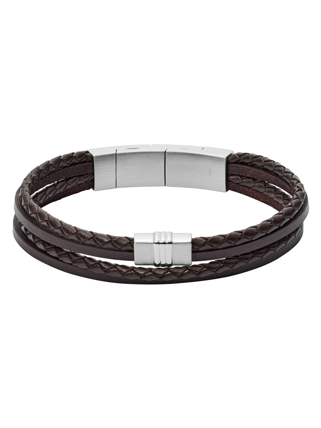 

Fossil Men Leather Wraparound Bracelet, Black
