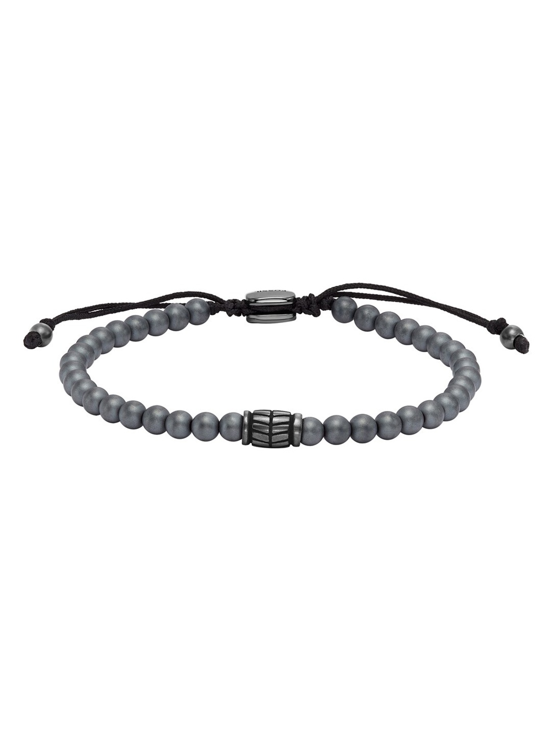 

Fossil Men Beaded Cuff Bracelet, Grey