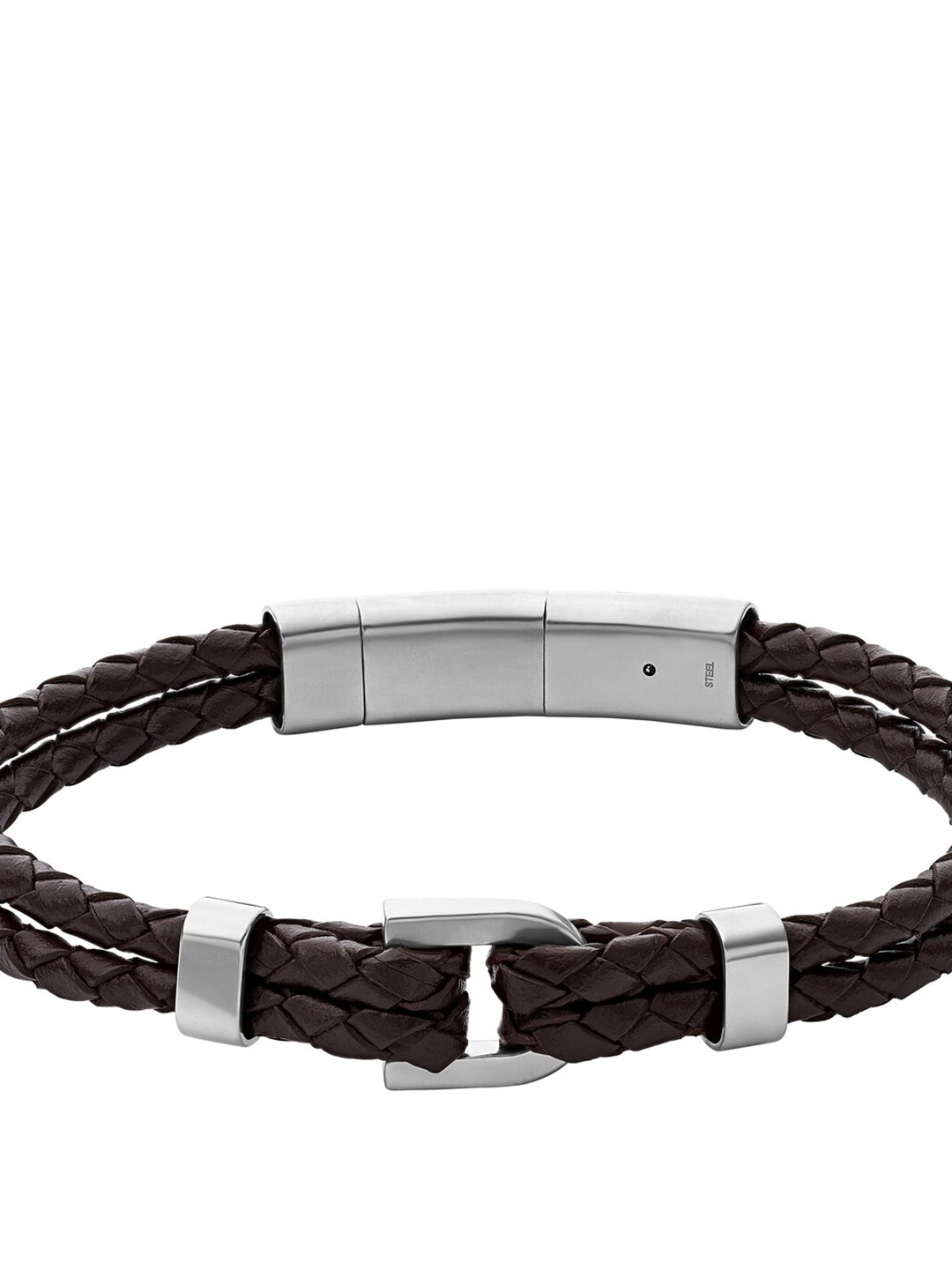 

Fossil Men Silver-Plated Multistrand Bracelet