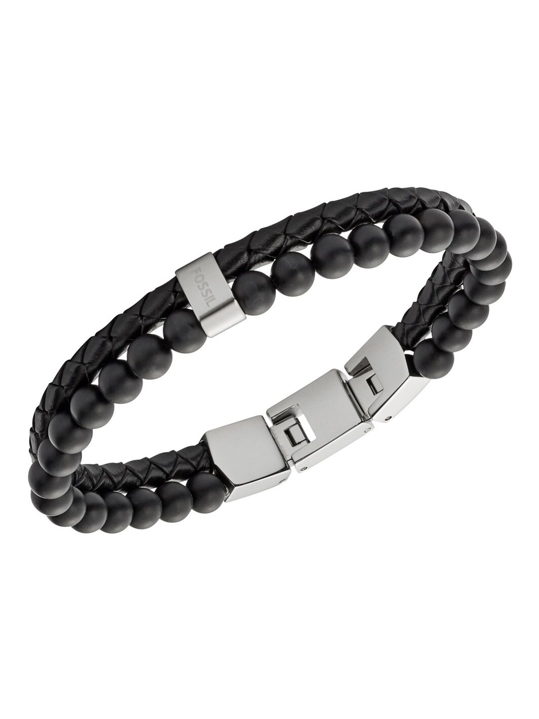 

Fossil Men Silver-Plated Wraparound Bracelet