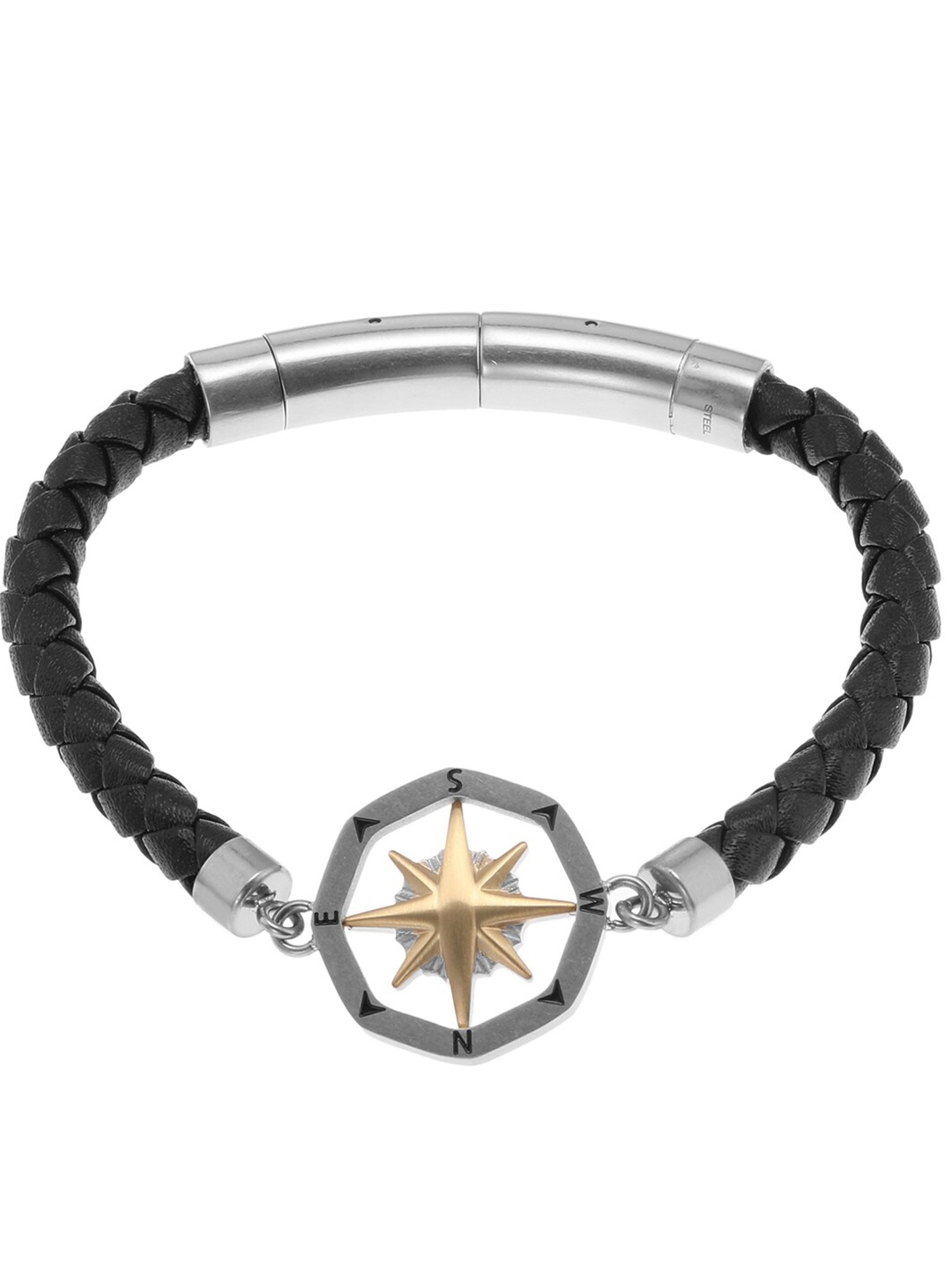 

Fossil Men Vintage Stainless Steel Link Bracelet, Silver