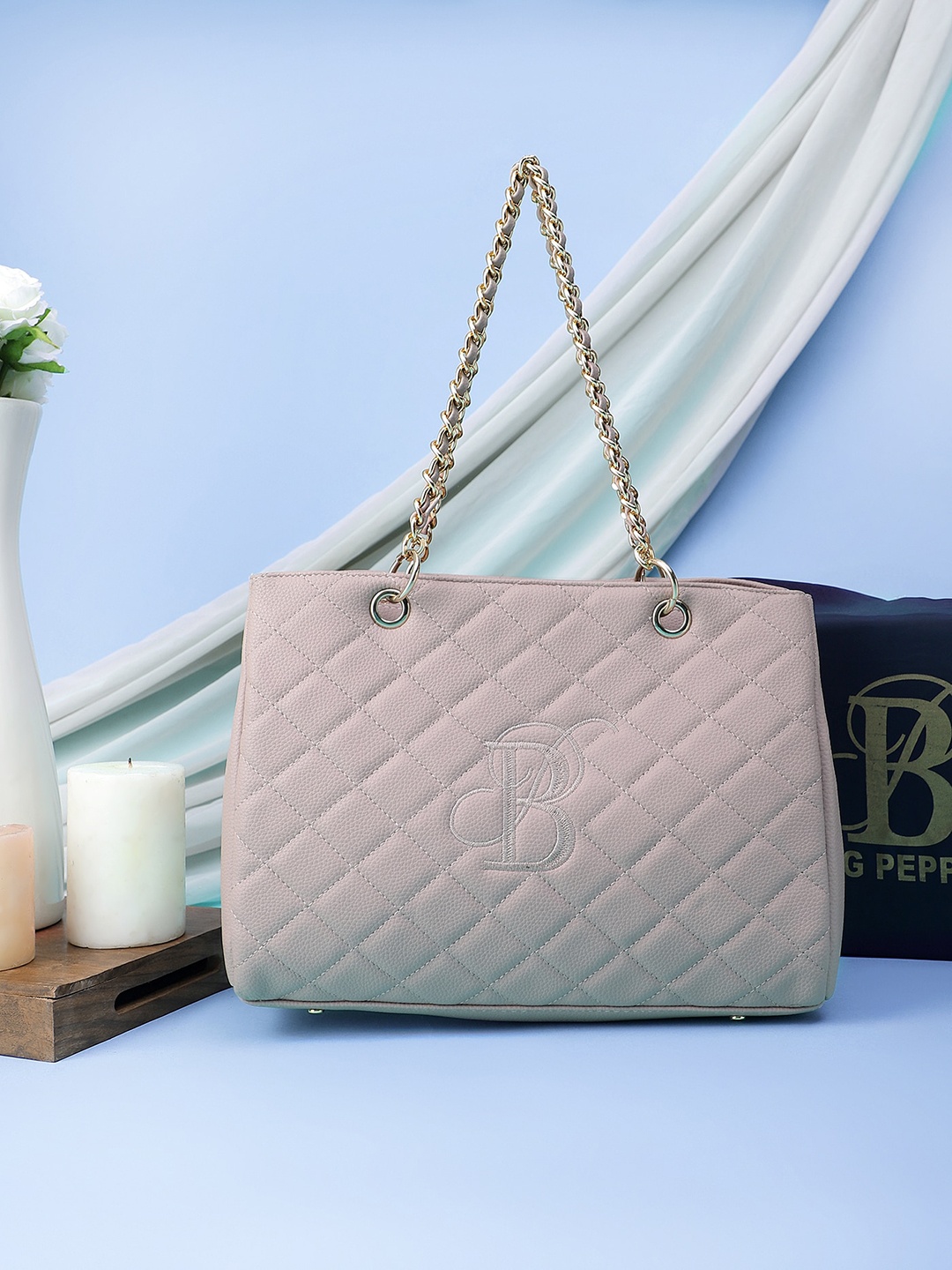 

Bag Pepper Textured Structured Shoulder Bag, Pink