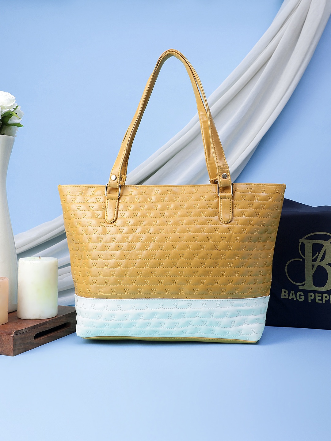 

Bag Pepper Colourblocked Structured Shoulder Bag, Mustard