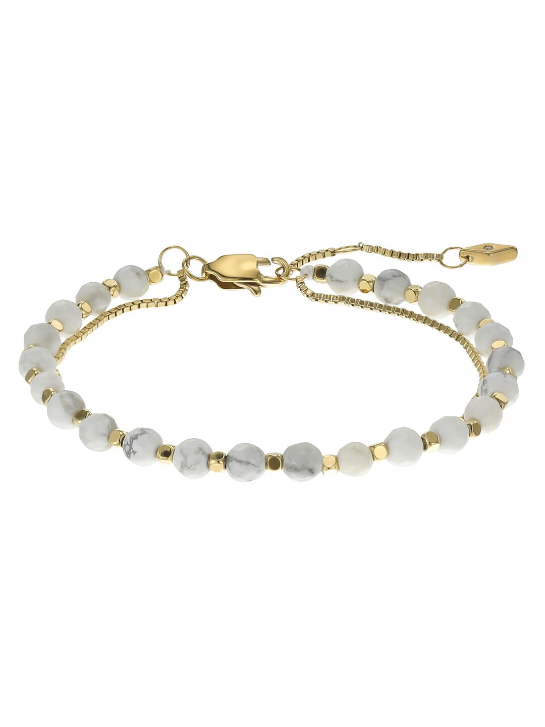 

Fossil Gold-Plated Beaded Link Bracelet