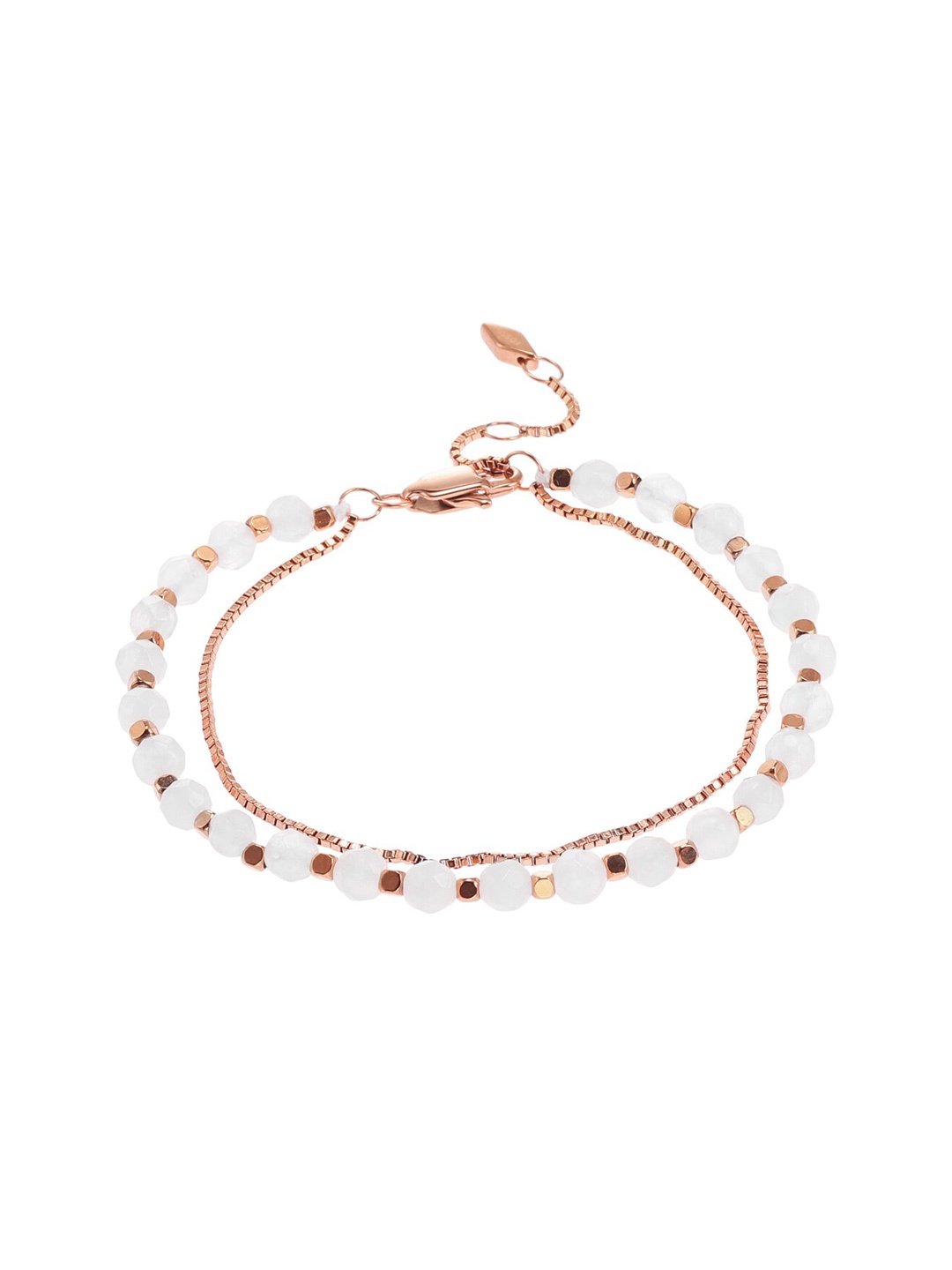 

Fossil Beaded Link Bracelet, White
