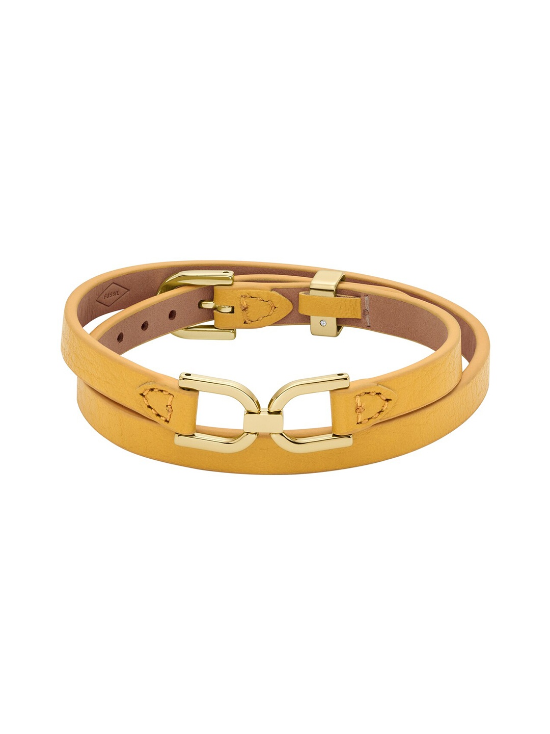 

Fossil Women Leather Wraparound Bracelet, Yellow