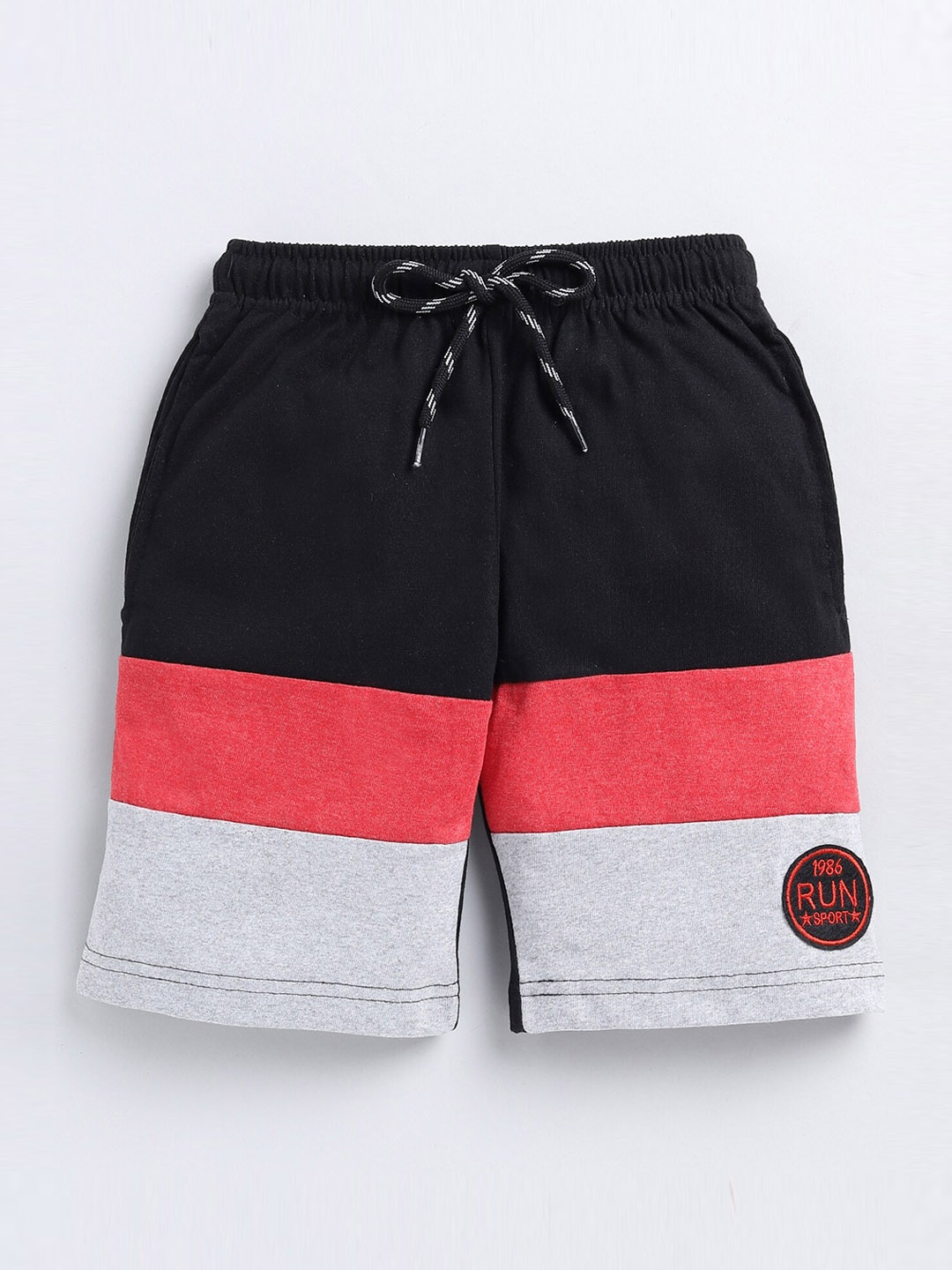 

Toonyport Boys Colourblocked Cotton Shorts, Black