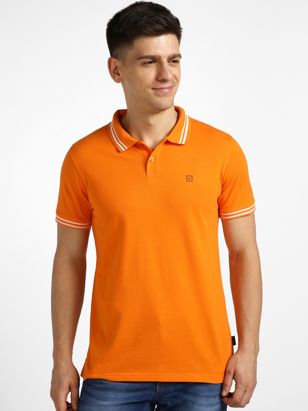 

Urbano Fashion Polo Collar Slim Fit T-shirt, Orange