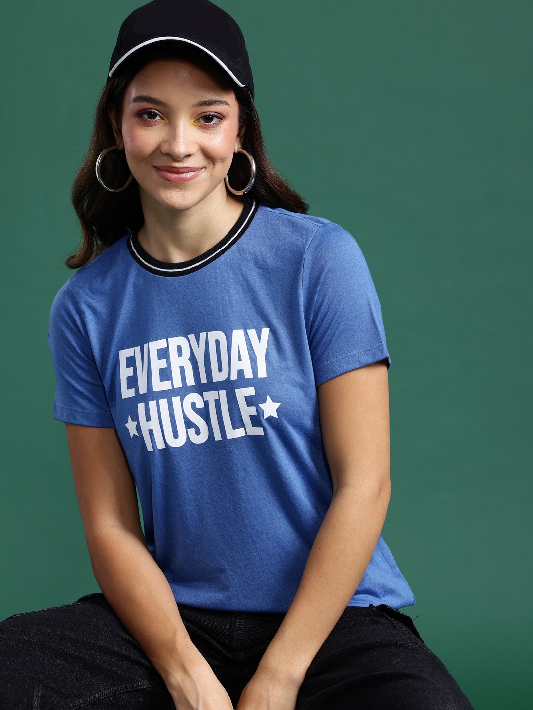 

DressBerry Typography Printed T-shirt, Blue
