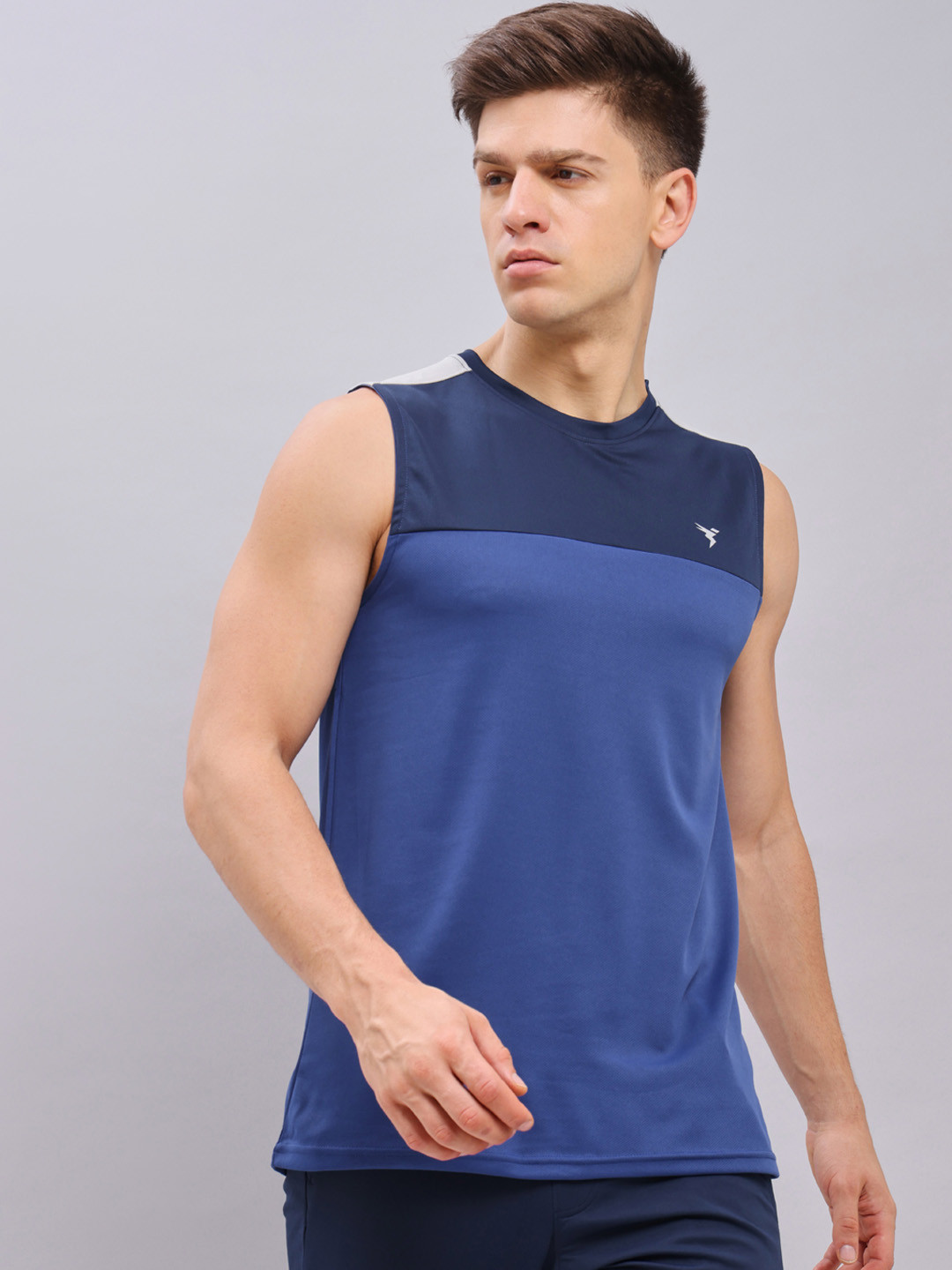 

Technosport Colorblocked Anti Odour Gym Innerwear Vests, Blue