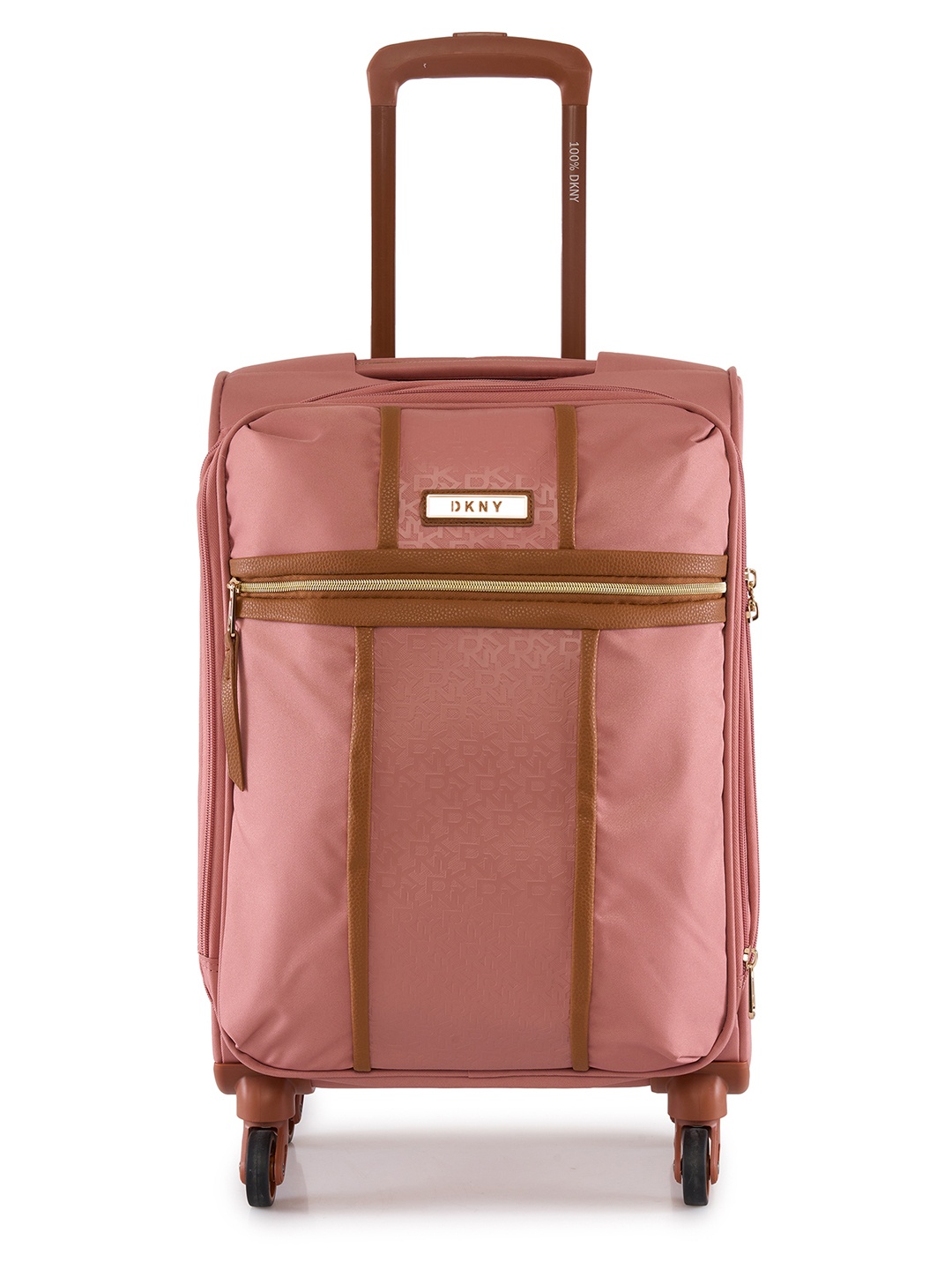 

DKNY Autograph Rouge Textured Soft-Sided Cabin Trolley Suitcase, Pink