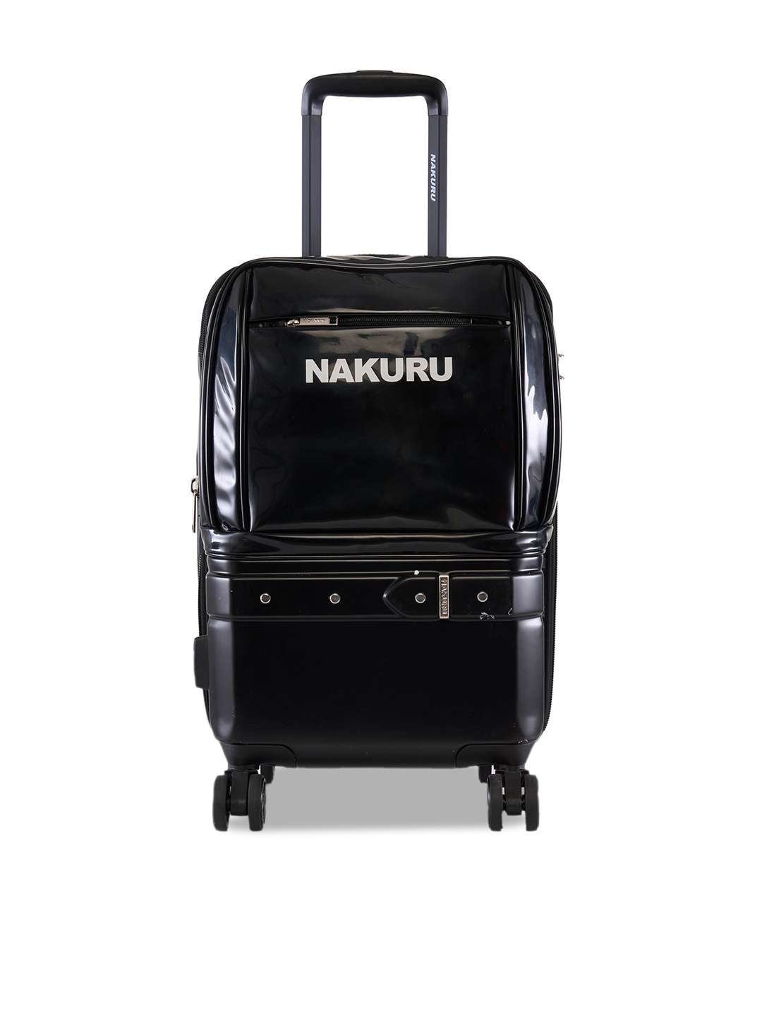 

NAKURU Ae-2172 Pu Material Hard & Soft 20" Cabin Trolley, Black