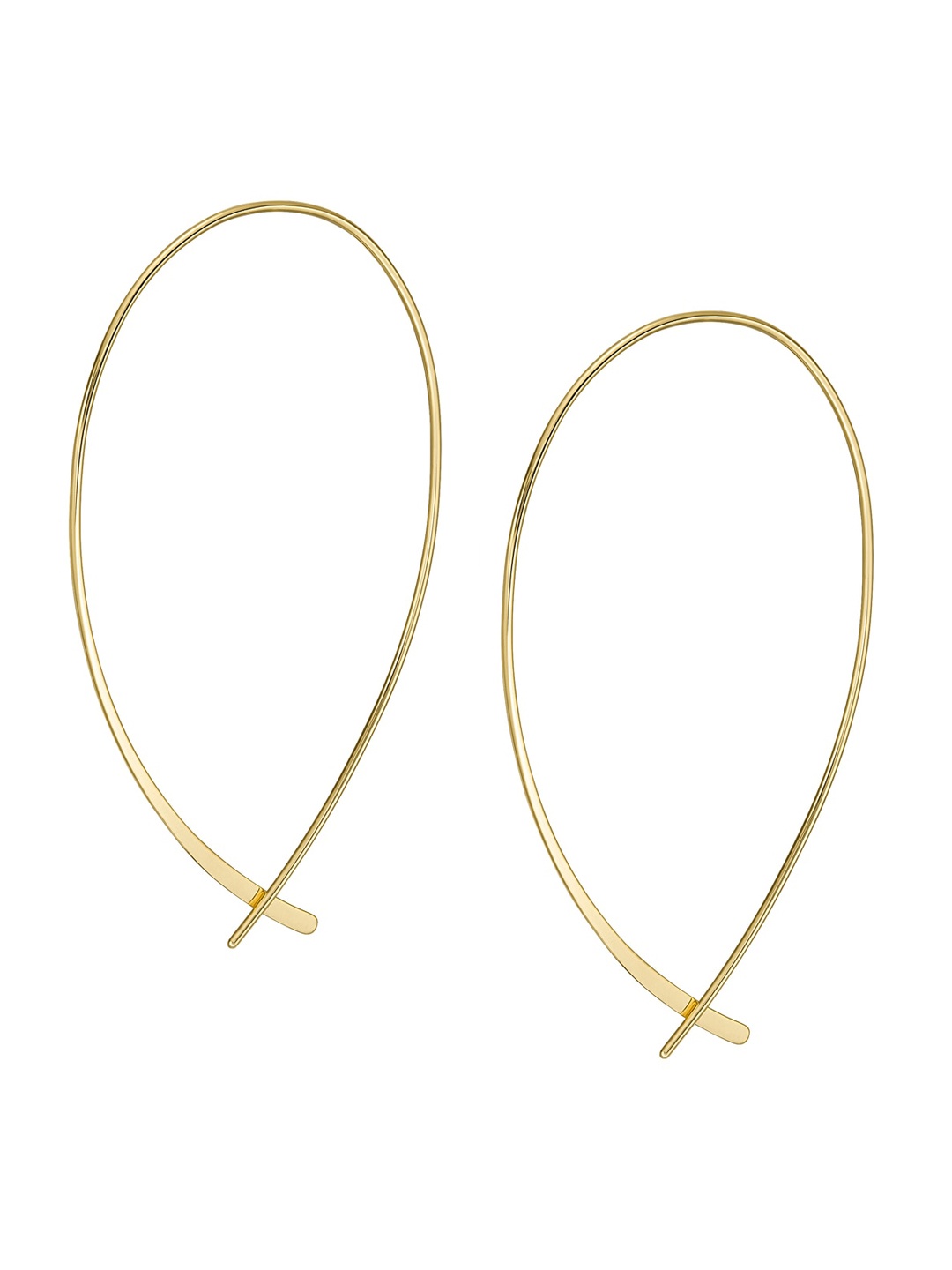 

Fossil Gold-Plated Geometric Hoop Earrings