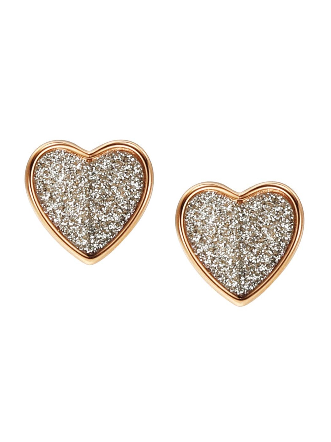 

Fossil Rose Gold-Plated Contemporary Studs Earrings