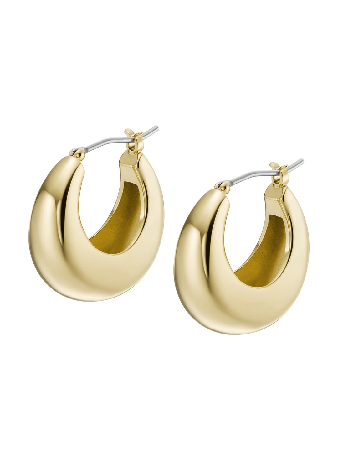 

Fossil Gold-Plated Contemporary Hoop Earrings