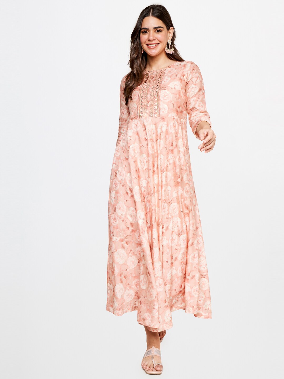 

itse Floral Printed Maxi Dress, Peach
