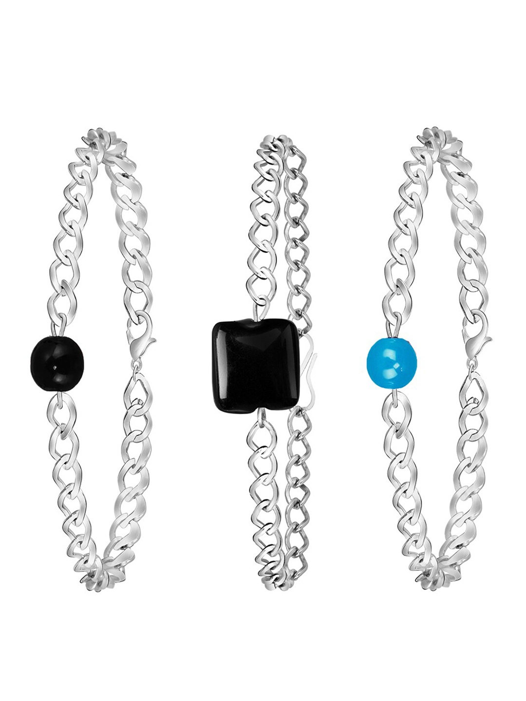 

Mikado Women Set of 3 Link Bracelets, Silver