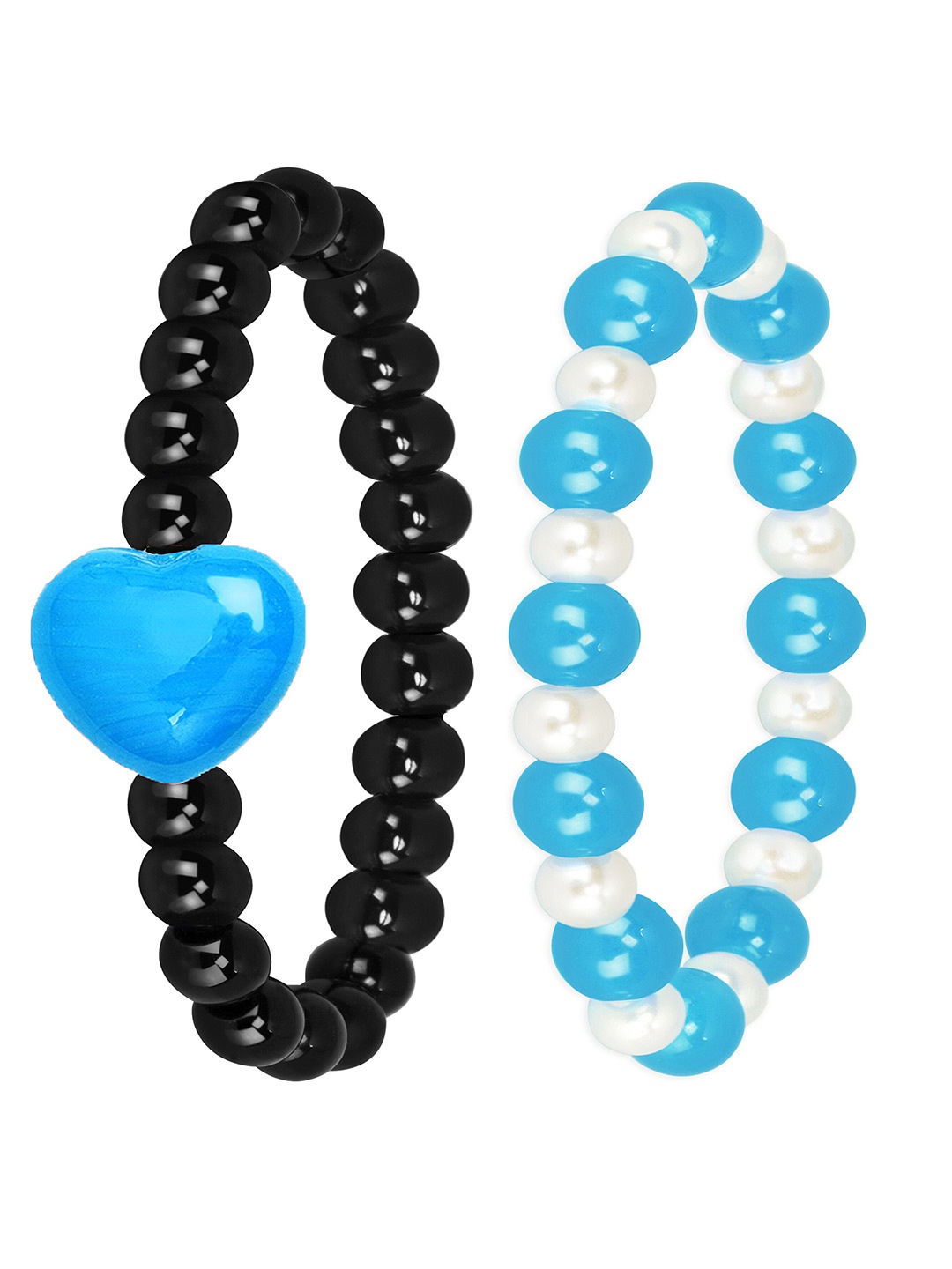 

Mikado Women Set Of 2 Elegant Charming Bracelet, Black