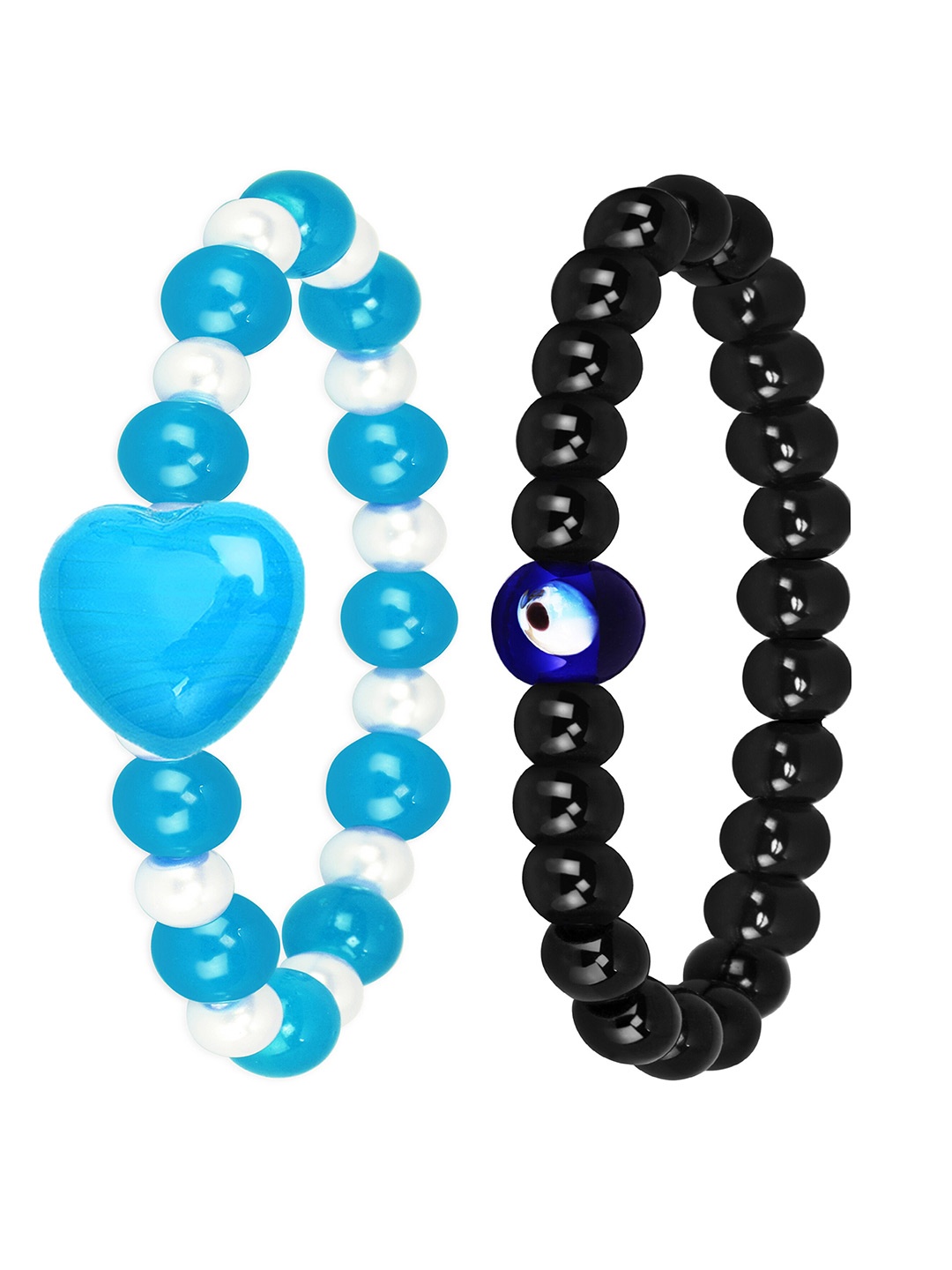 

Mikado Set Of 2 Beaded Bracelets, Black