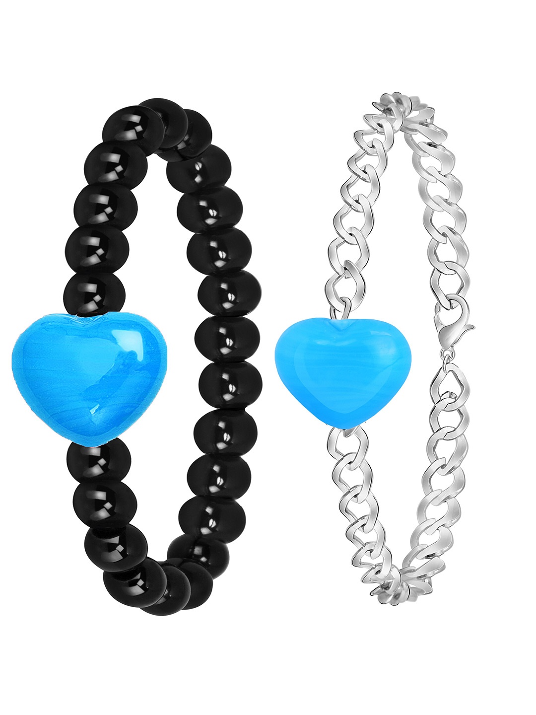 

Mikado Women Set of 2 Elasticated Bracelets, Black