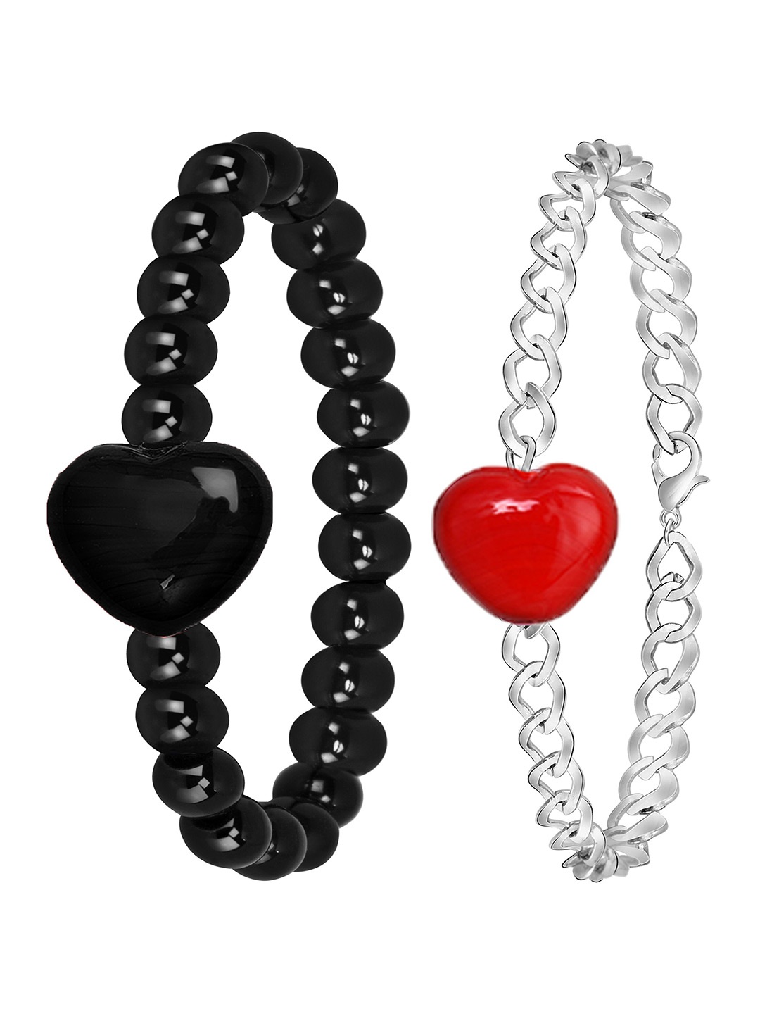 

Mikado Women Set of 2 Elasticated Bracelets, Black