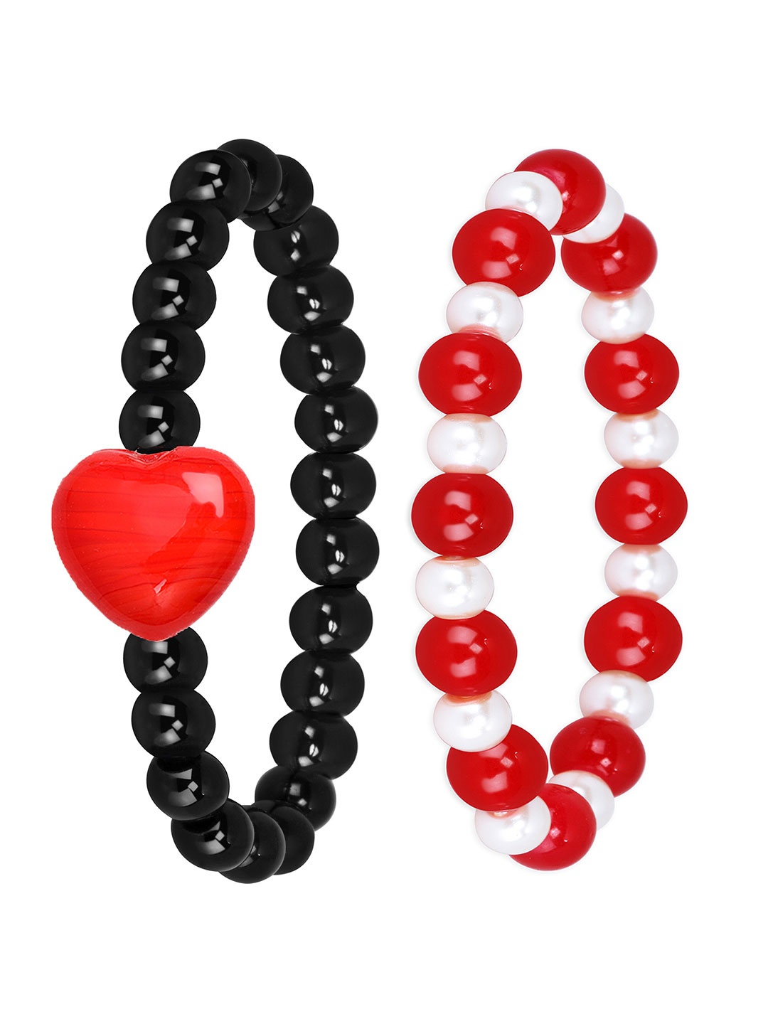 

Mikado Women Set of 2 Elasticated Bracelets, Black