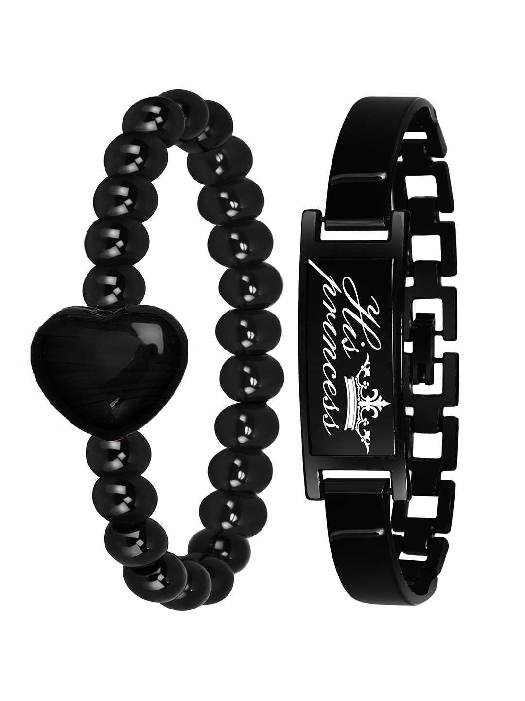

Mikado Women Set of 2 Elasticated Bracelets, Black