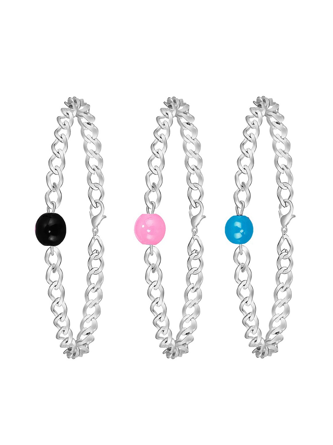 

Mikado Women Set Of 3 Link Bracelet, Silver