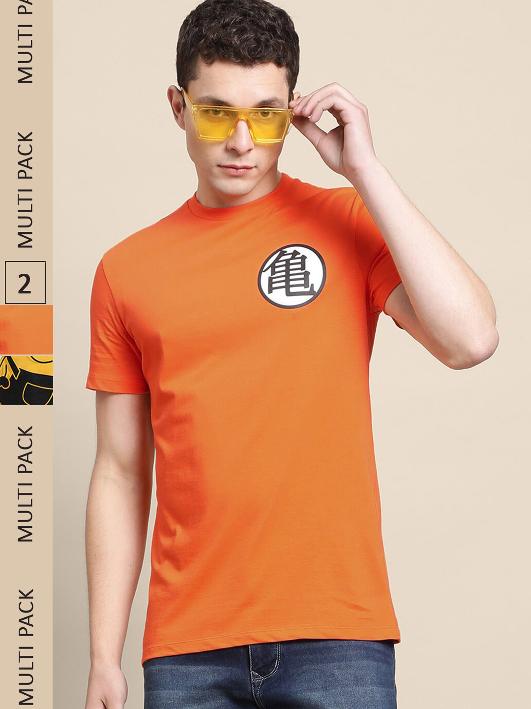 

Free Authority Pack Of 2 Printed Pure Cotton T-Shirts, Yellow