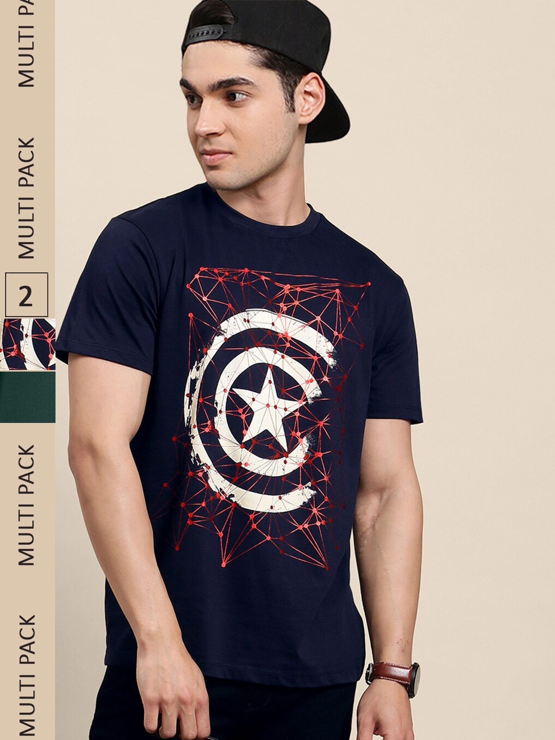 

Free Authority Pack Of 2 Avengers Printed Pure Cotton T-shirt, Multi