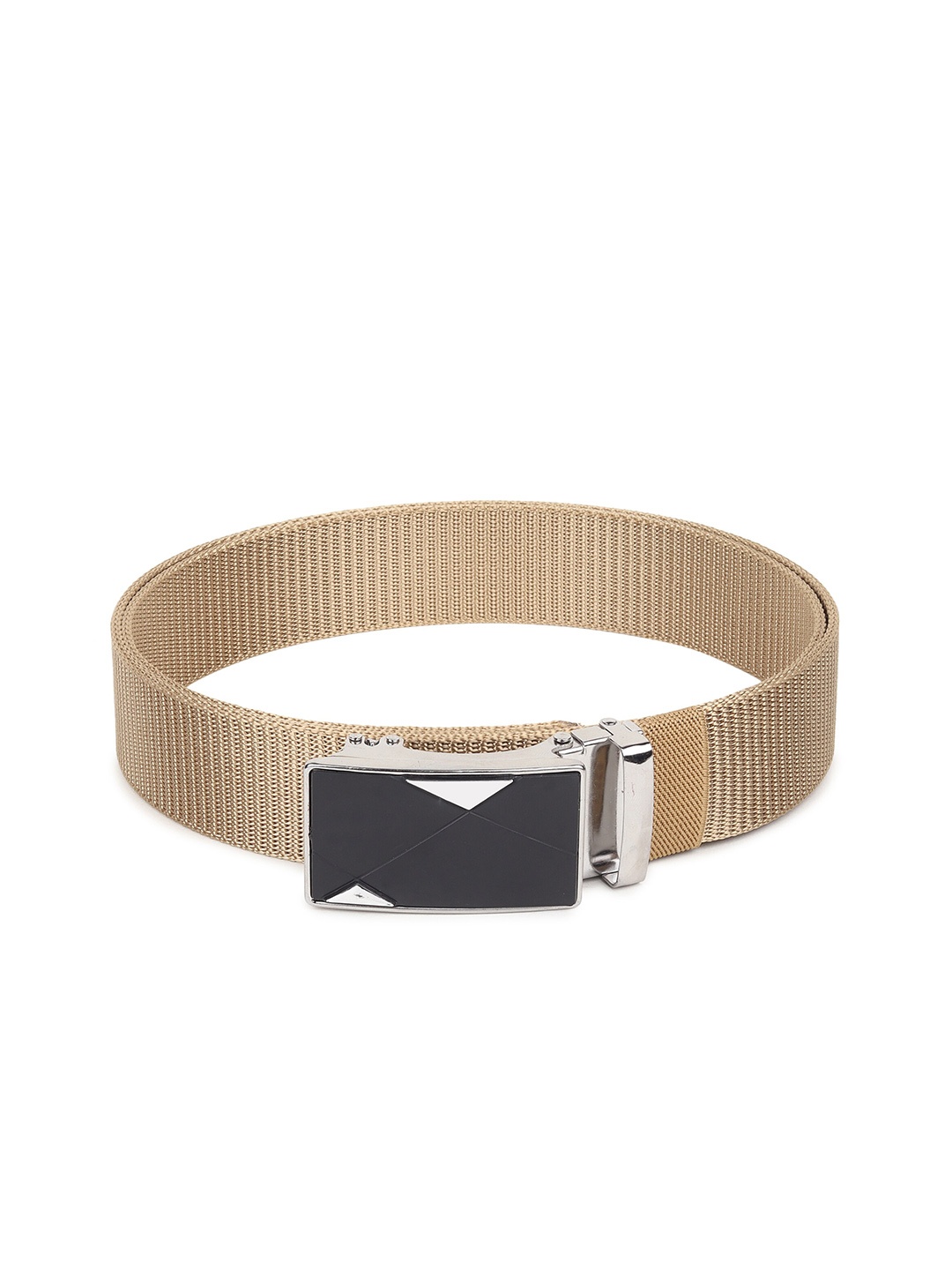 

HENEDA Men Textured Belt, Cream