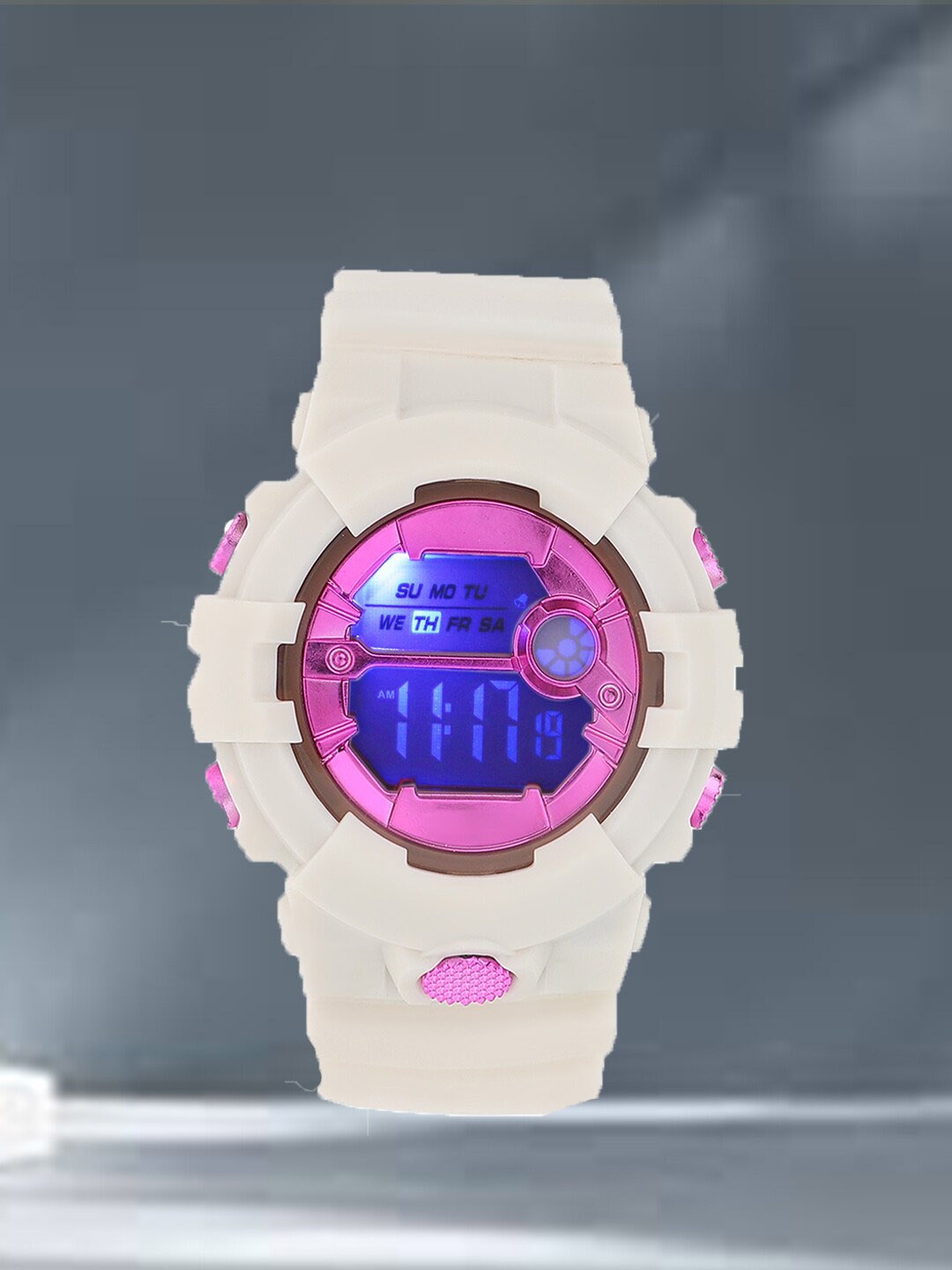 

Swiss Design Women Dial & Straps Digital Multi Function Watch SDW-Sport, White