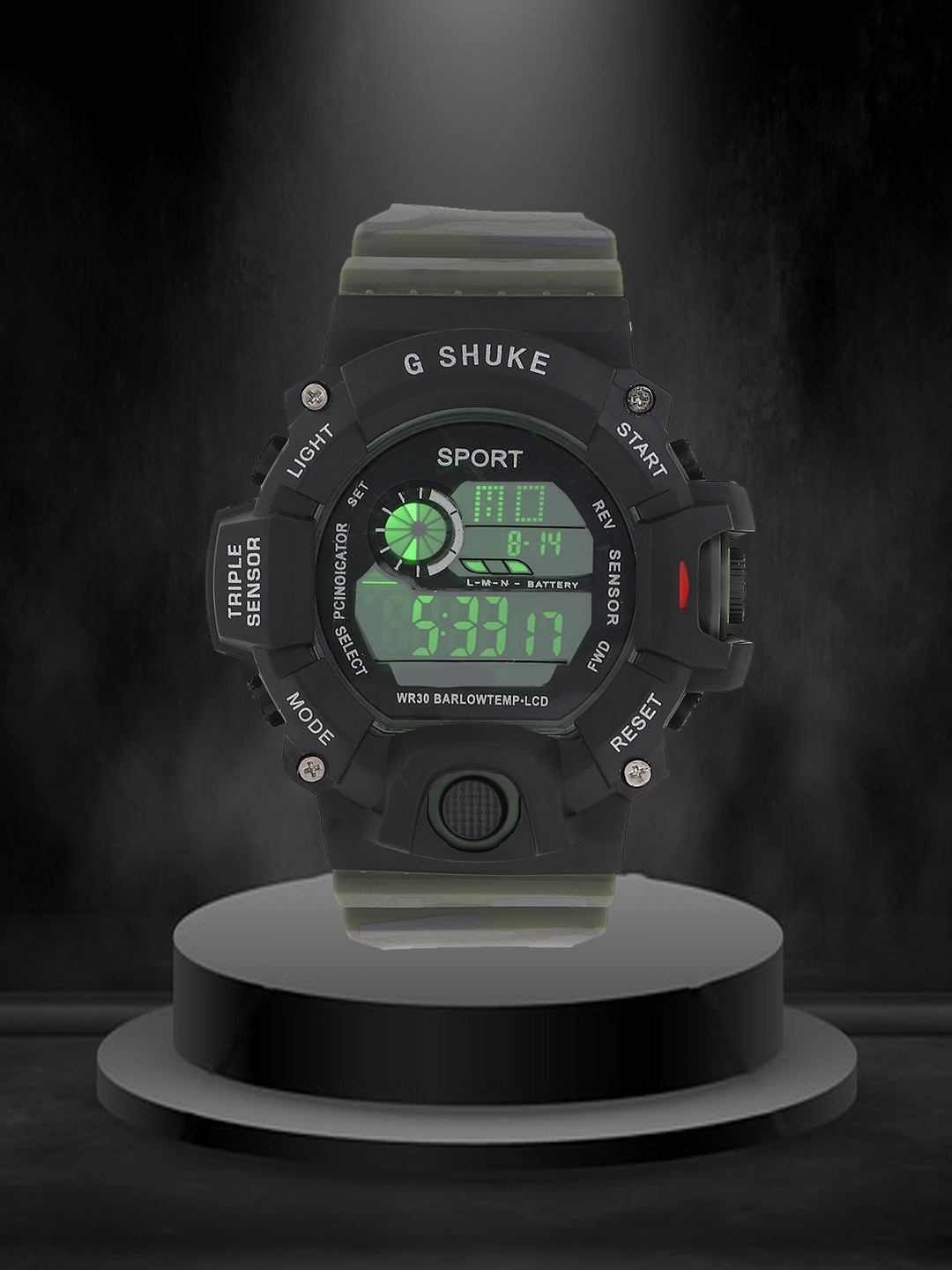 

Swiss Design Women Textured Analogue Multi Function Watch SDW-Sport Digital-024-GR, Green