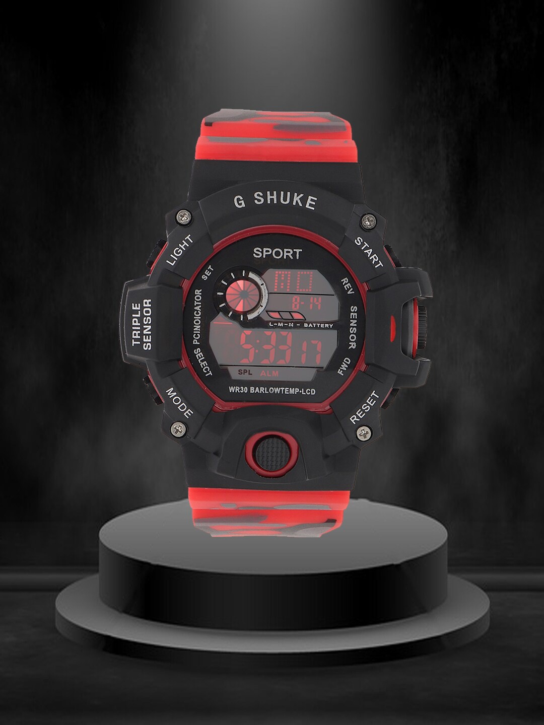 

Swiss Design Women Digital Multi Function Watch SDW-Sport Digital-024-RD, Red
