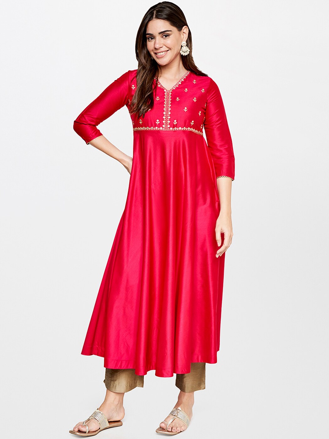 

itse Embelished Anarkali Kurta, Pink