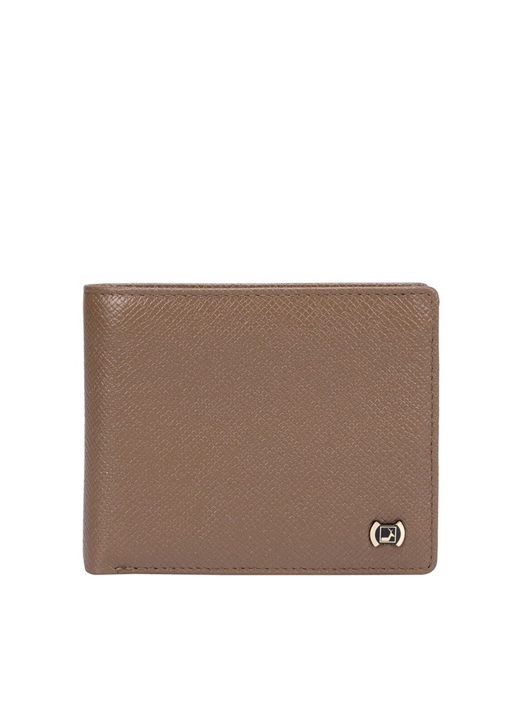 

Da Milano Women Textured Leather Two Fold Wallet, Brown