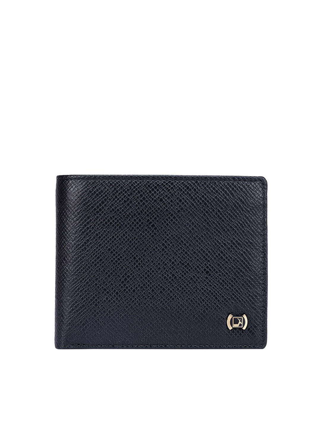 

Da Milano Women Leather Two Fold Wallet, Black