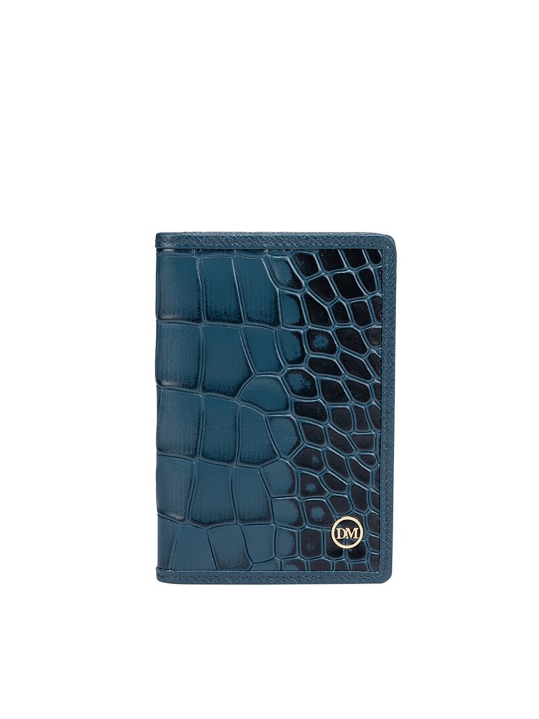 

Da Milano Women Textured Leather Card Holder, Blue
