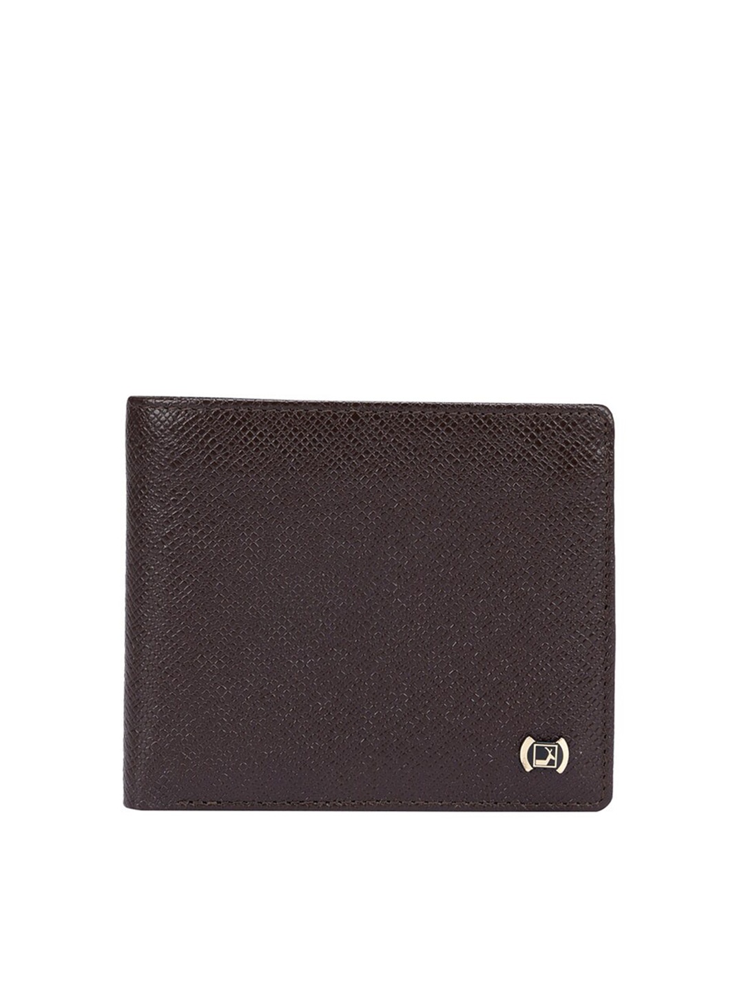 

Da Milano Women Textured Leather Two Fold Wallet, Brown