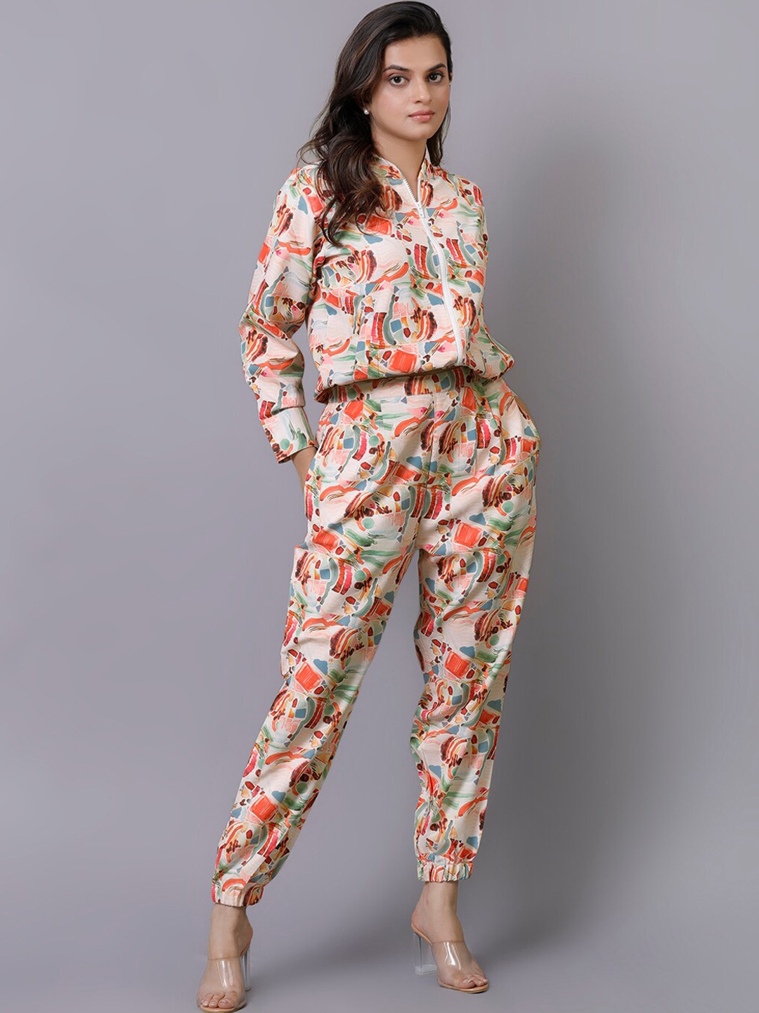 

V TRADITION Printed Shirt and Joggers Co-Ords, Multi