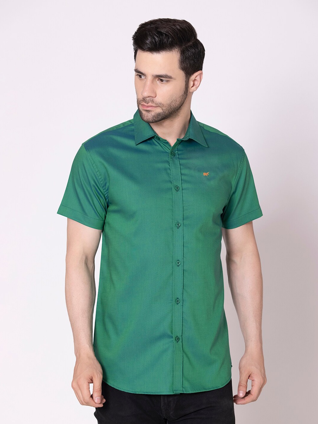 

BRACLO Opaque Cotton Casual Shirt, Teal