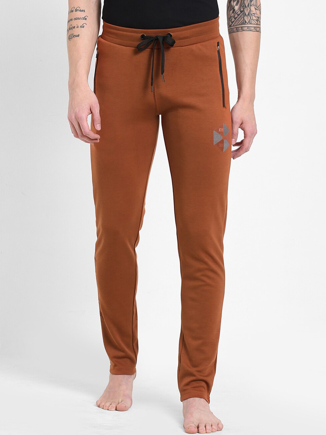 

Sweet Dreams Men Brown Relaxed-Fit Straight Leg $-Way Stretch Lounge Pant