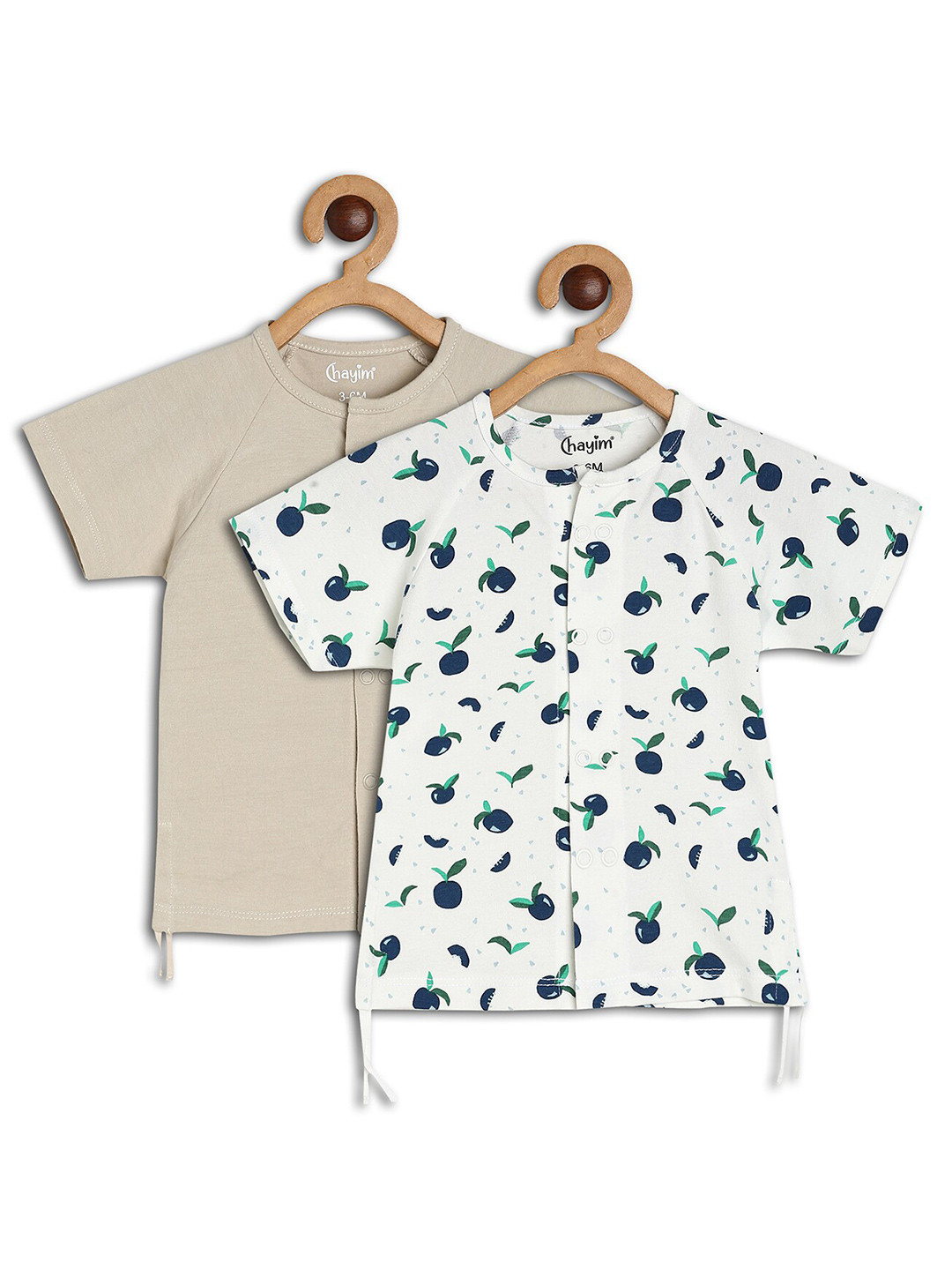 

CHAYIM Infant Kids Pack Of 2 Raglan Sleeve Tops, Beige