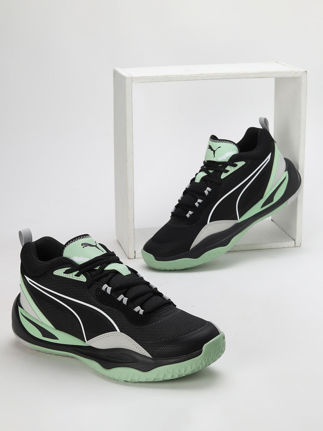 

Puma Playmaker Logo-Printed Lace-Up Casual Sneakers, Black