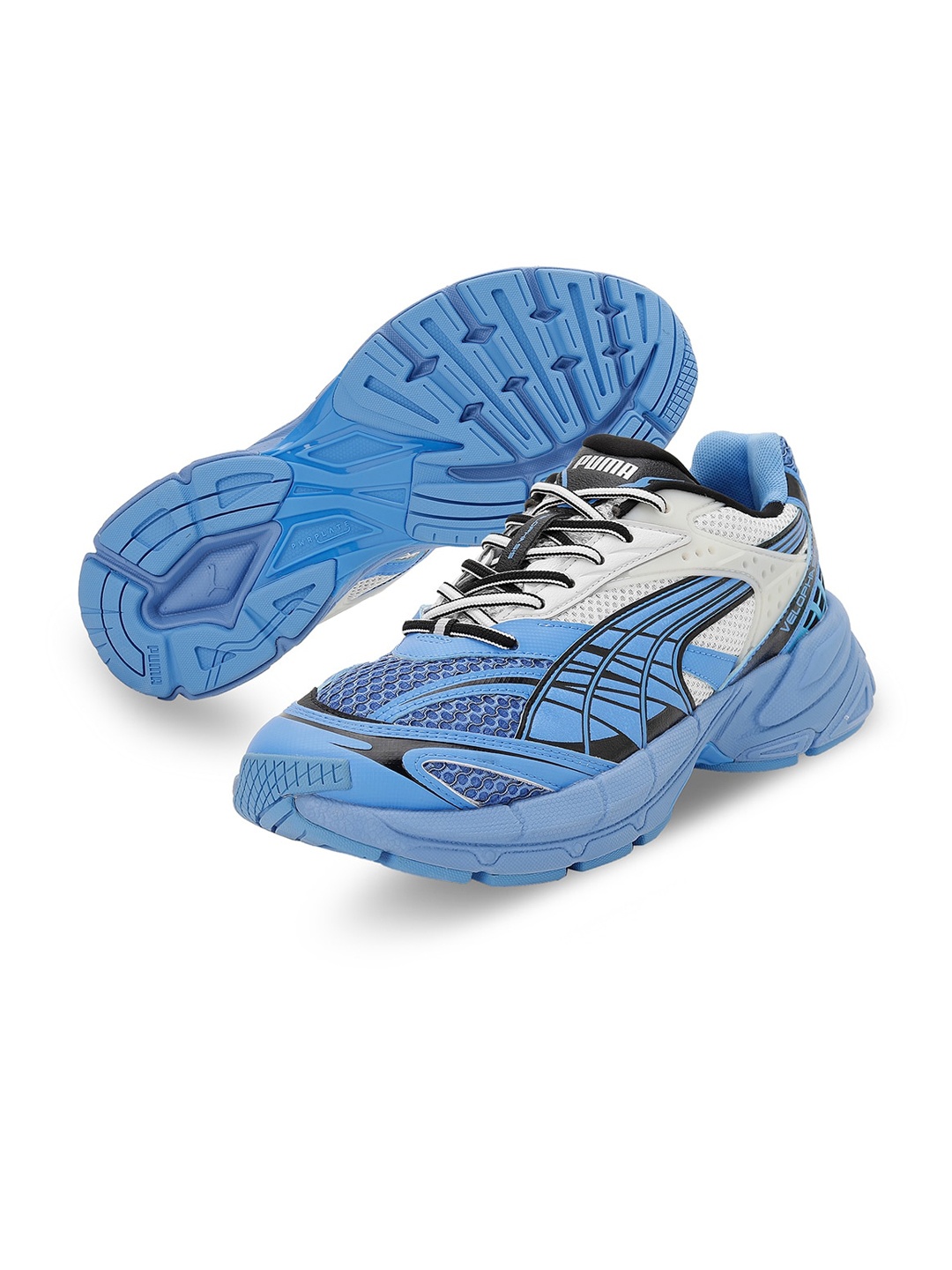 

Puma Velophasis Factory Woven Design Lace-Up Casual Sneakers, Blue