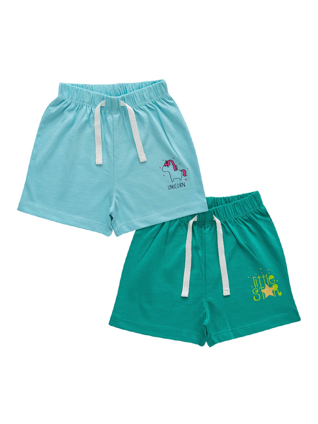 

JusCubs Girls Pack Of 3 Mid-Rise Cotton Shorts, Green