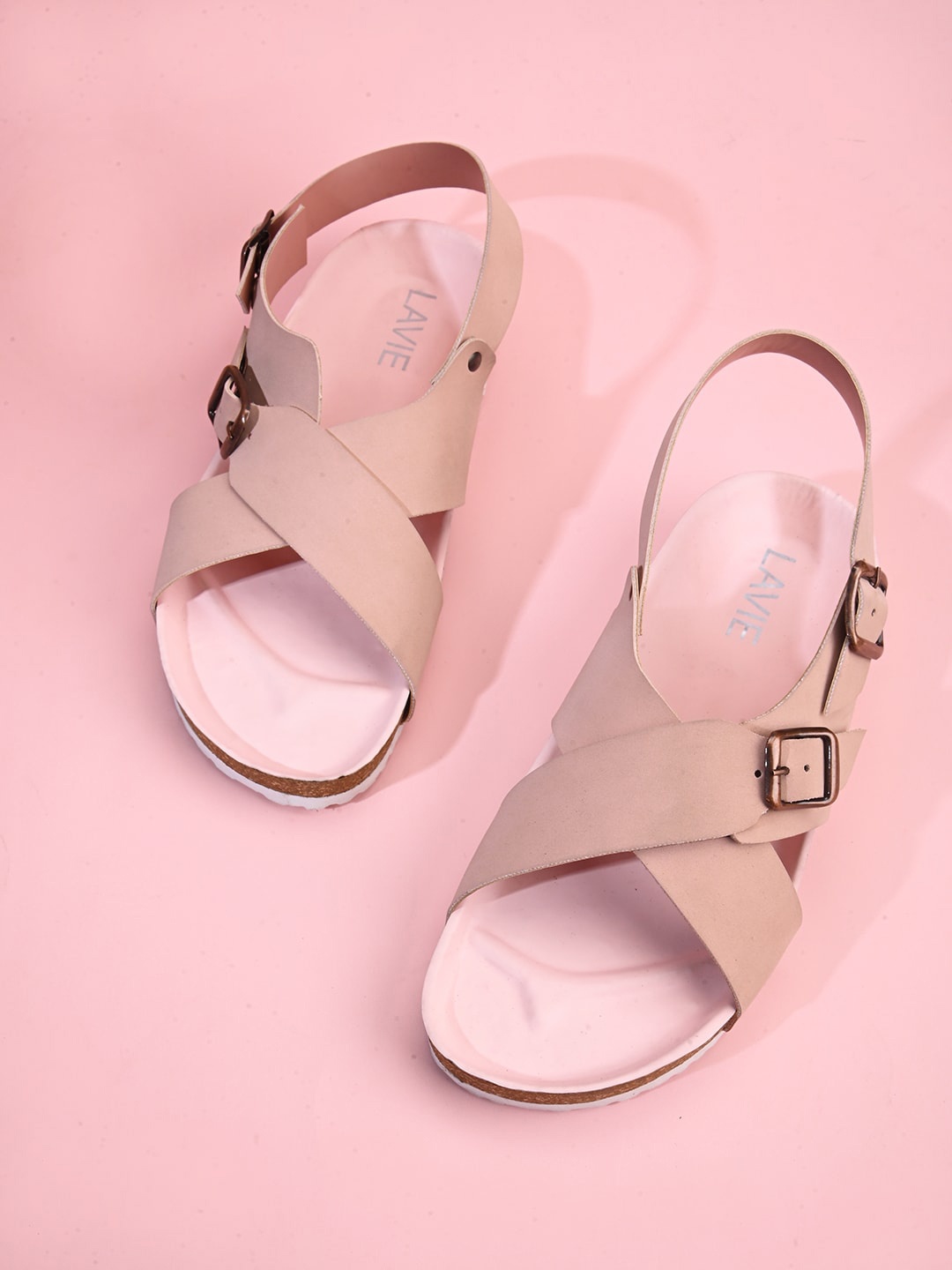 

Lavie Cross-Strap Open Toe Flats, Pink