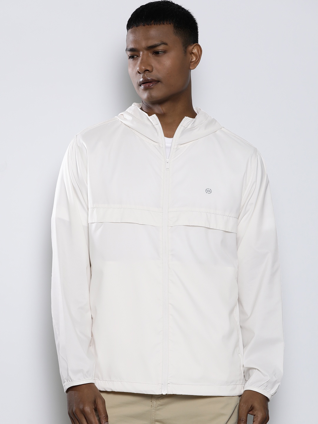 

SEMIR Men Hooded Tailored Jacket, Off white