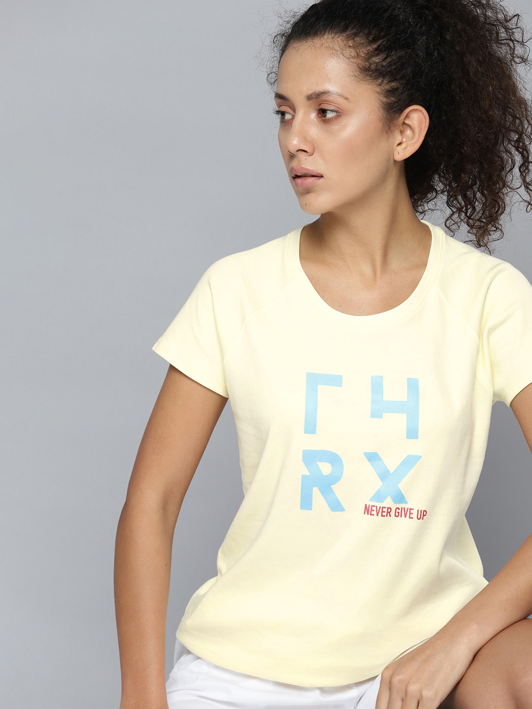 

HRX by Hrithik Roshan Women Typography Printed T-shirt, Yellow