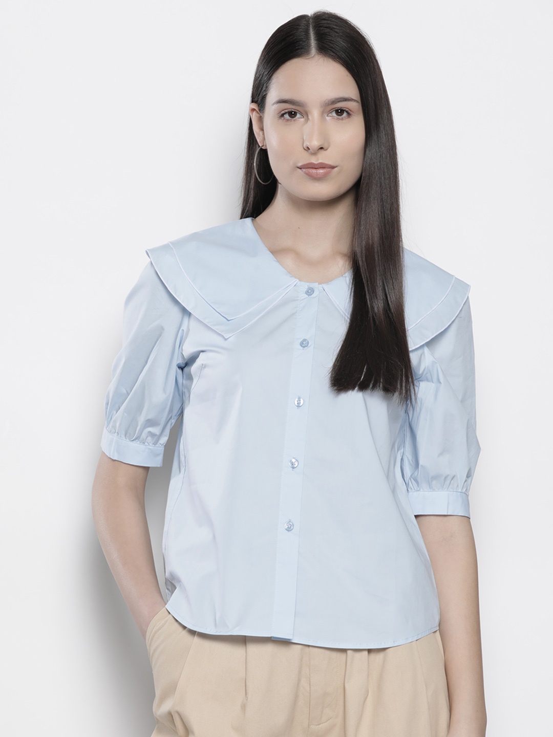 

SEMIR Pure Cotton Casual Shirt, Blue